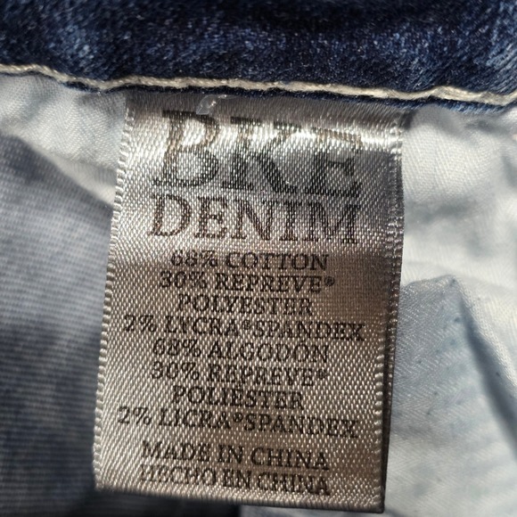 BKE Jake Bootleg Jeans Men 32R Blue Denim Stretch Contrast Stitching - Picture 4 of 9